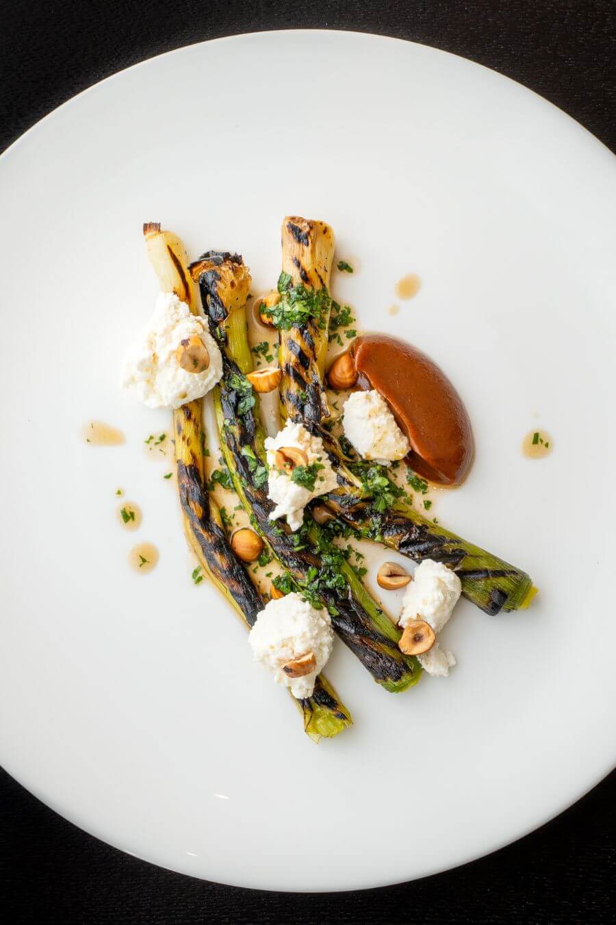 Blas Restaurant - Grilled Young Leeks with Ricotta