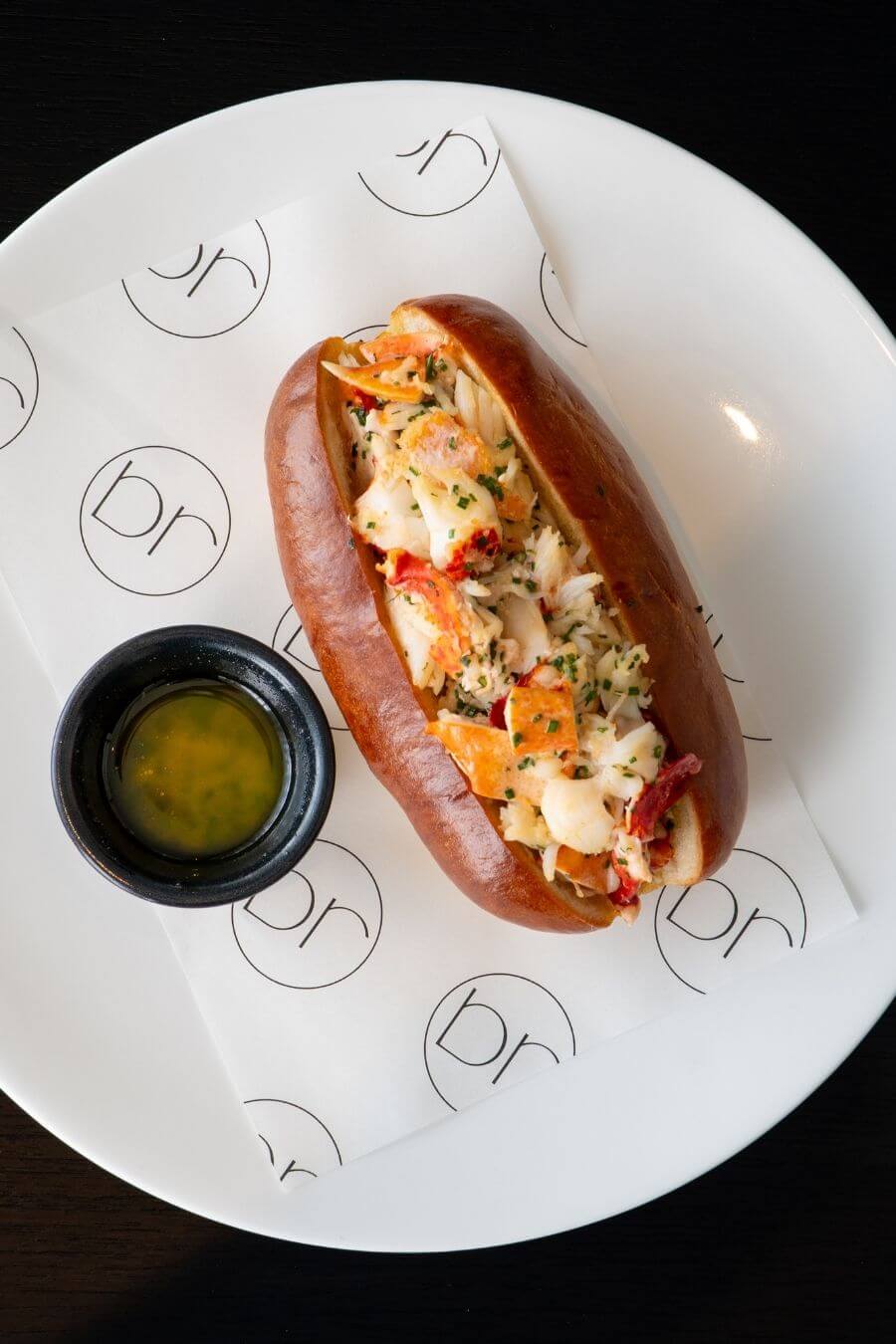 Blas Restaurant Lunch. Solva Lobster in a Milk Bread Roll